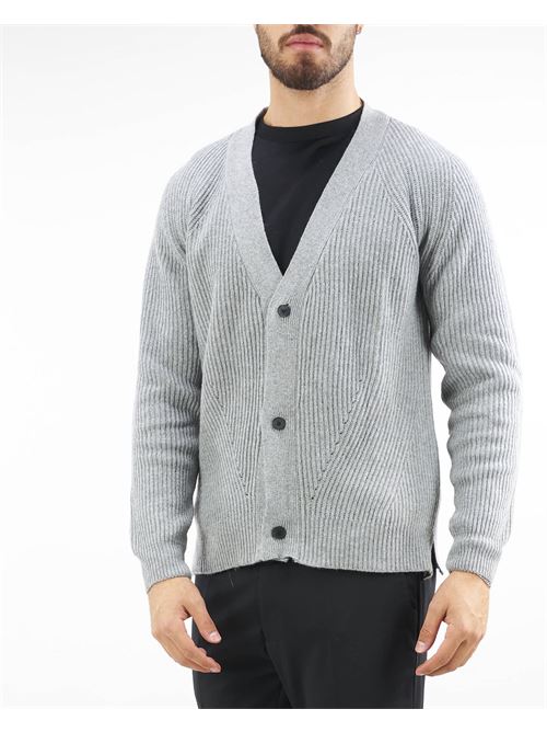 Ribbed wool and cashmere blend cardigan Low Brand LOW BRAND |  | L1MFW23246666N067